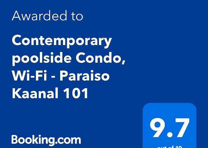 Apartment Contemporary Poolside Condo, Wi-fi - Paraiso Kaanal 101